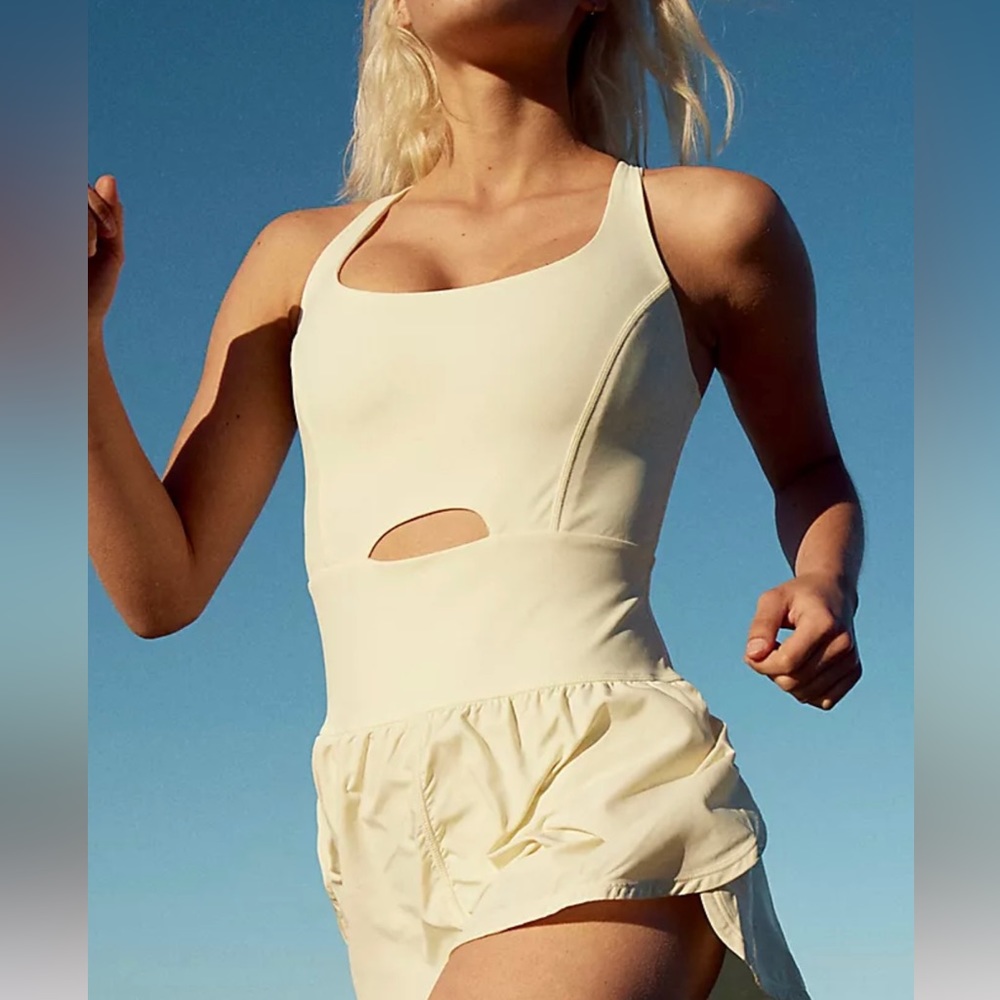 FREE PEOPLE Righteous Runsie Romper ( Beige size Xs)